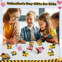 Valentines Day Gifts for Kids Classroom, 24 Pack Valentines Gfit Cards with Construction Vehicles Toys for Kids Ages 3-12 School, Funny Valentine Exchange Gift for Boys Girls Toddler Party Favors