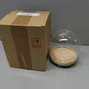 Round Glass Cloche Ball Jar Dome Tabletop Display with Wooden Base Diameter 4.7 Inches