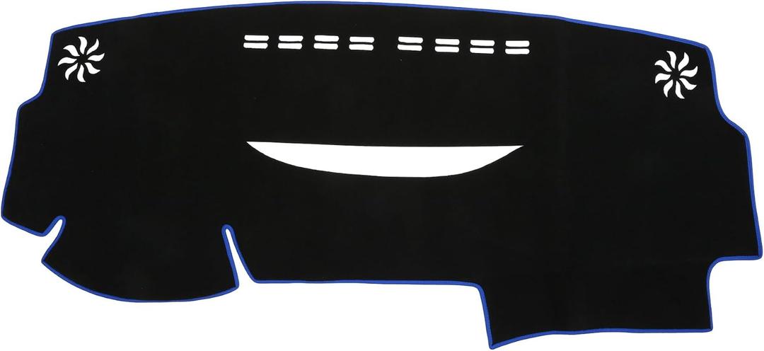Dash Cover Compatible for Toyota Venza 2008-2017, Non-Slip Polyester Black Blue Center Console Dashboard Cover Pad Carpet