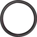 20 inch Leather Steering Wheel Cover Rubber Inner Ring All Car Universal Four Seasons Universal Anti-Slip for semi Truck (Black, 20inch)