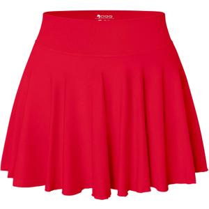 OQQ Women Mini Skirts 2 in 1 Flowy Basic Versatile Stretchy Flared Casual A-line Skirt with Pockets