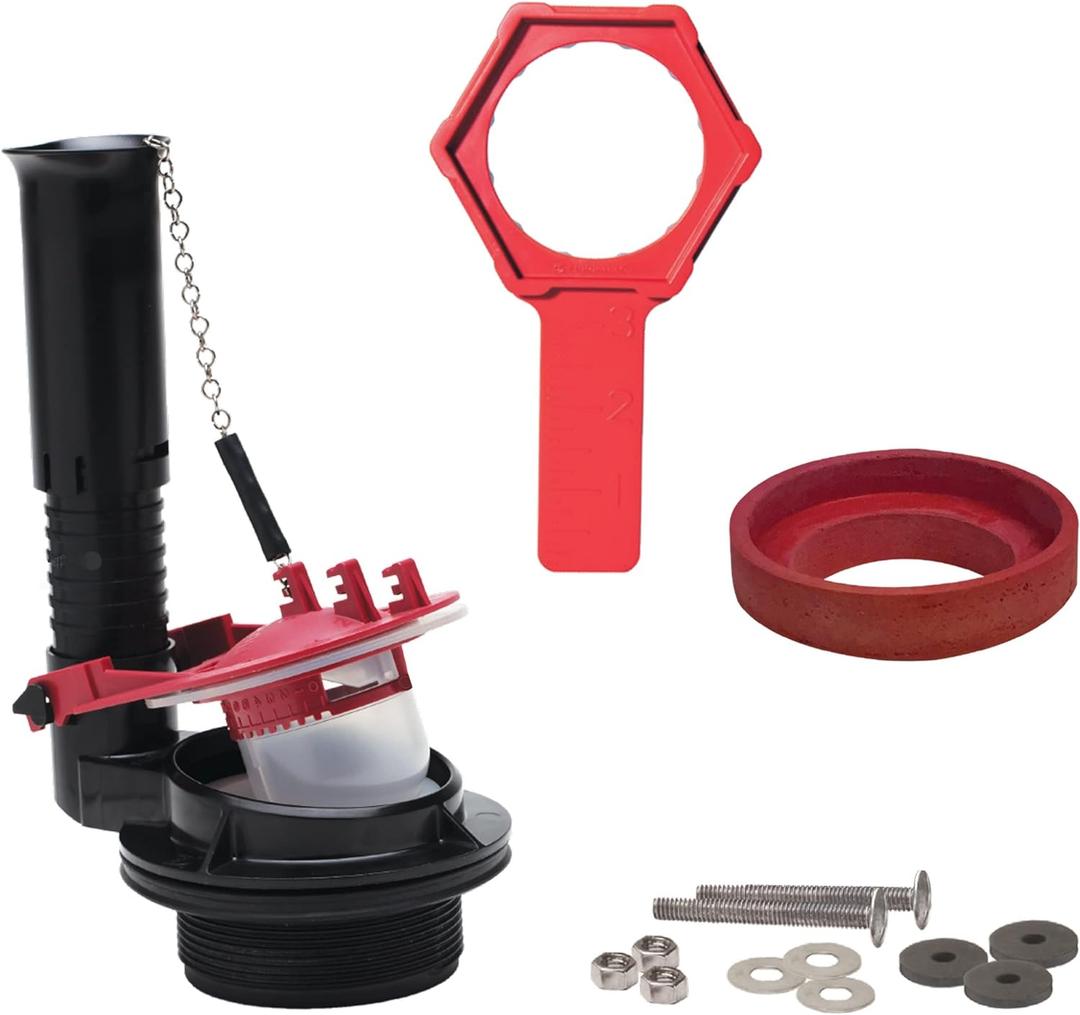 Fluidmaster K-540A-015 Universal 3-Inch Toilet Flush Valve Repair Kit with Toilet Tool Multicolor (No Size)