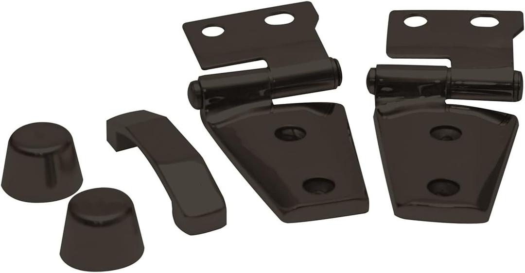 RAMPAGE PRODUCTS Hood Kit for Jeep Wrangler JK | Hood Hinges, Hood Stops, and Footman Loop, Stainless Steel, Black | 87666 | Fits 2007-2018 Jeep Wrangler JK/JKU