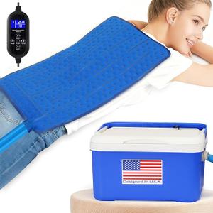 Cold Therapy Machine with Universal Pad for Hip, Back, and Knee After Surgery Recovery, Ice Machine System with Programmable Timer Remote Control, Large Reusable Pad for Hip Bursitis, Hip Flexor Pain.