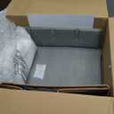 Hard Shell China Storage Containers – 5 Piece Set for Storing Dinner Plates, Salad Plates, Mugs, Quilted Dividers for Safe Moving and Seasonal Storage, Grey with Brown Edging