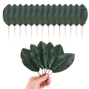 20 Piece Artificial Leaves, Fake Green Leaf with Stems for DIY
