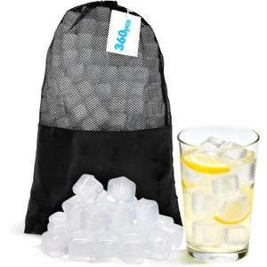 Nilpferd 360Pcs Reusable Ice Cubes for Drinks, BPA-Free Ice Packs for Lunch Boxes Coolers, Refreezable Plastic Ice Cubes Without Diluting Drinks for Party Hosts & Outdoor Ice Baths Enthusiasts (White)