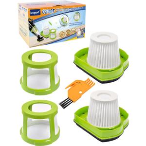 KEEPOW Pet Hair Eraser Vacuum Filter Replacement Fit for Bissell 1782 Pet Hair Eraser Cordless Hand and Car Vacuum, Replace Part# 1608653/1608654, 2 Pack