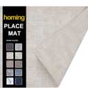 homing Faux Leather Heat Resistant Placemats 6 Packs, Waterproof Wipeable Dining PU Place Mats for Indoor & Outdoor, Easy to Clean, Beige