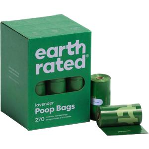 Earth Rated Poop Bags for Dogs, Leak Proof and Extra Thick Waste Bag Refill Rolls, Lavender Scented, 270 Count