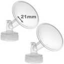 Nenesupply 21mm 2 pc Flanges Compatible with Spectra S2 S1 9 Plus Synergy Gold Breastpump Replacement to Spectra Pump Parts Flange Accessories Wide Mouth Work with Valve Backflow Protector Bottle