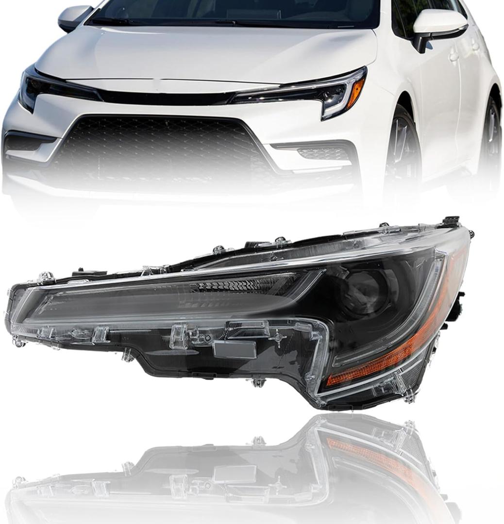 munirater Headlight Assembly Replacement for Corolla LE 2023 Left Headlamp Driver Side 81150-02Q70
