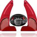 Paddle Shifter Extension for Dodge Charger,Challenger - Billet Aluminum Steering Wheel Paddle Shifters Covers Compatible with Dodge Charger,Challenger,Durang and More (See Fitment) - Red