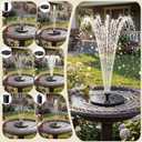 AISITIN Solar Water Fountain, 1.4W Solar Bird Bath Fountains with 6 Nozzle, New Upgrade Floating Solar Fountain Pump for Bird Bath, Outdoor, Garden, Pond, Fish Tank, Small Pool