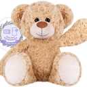 SuzziPals Teddy Bear Stuffed Animals, Microwavable Stuffed Animal Heating Pads for Heat Therapy, Stress Relief Toy for Anxiety, Cuddle, Companion, Bear Plush Gifts for Girls Boys Adults