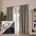 Umbra Twilight Curtain Rod Set Wrap Around Design Ideal for Blackout or Room Darkening Panels, 48 to 88 Inches, Nickel
