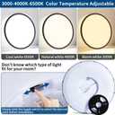 24 inch Modern Led Big Ceiling Light, Ultra Thin Flush Mount, 50W 5000LM, Dimmable, 3000K/4000K/6500K Selectable, Black, Perfect for Bedroom, Kitchen, Dining Room, Living Room, Home Office, Hallway