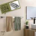 Brushed Nickel Bathroom Hardware Set, 5-Piece SUS304 Stainless Steel Towel Rack, 23.6 Inch Towel Bar with Hand Towel Ring, Toilet Paper Holder, Robe Hooks, Heavy Duty Square Wall Mount