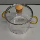 Clear Cooking Pots 1.5L(50oz) High Borosilicate Cooking Pot,Cooking Pots for Stove Top Glass Saucepan,Glass Pot With Lid for Cooking Noodle,Soup,Milk,Tea