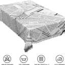 70x140inches Vintage Newspaper Tablecloth Black White Newspaper Printed Rectangular Table Cover Washable Wrinkle Free Polyester Fabric Table Cloth for Dining Room Kitchen Cafe Patio Home Decor