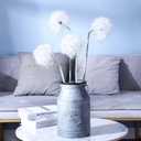 TOPIA Artificial Dandelion Flowers Lovely Faux Dandelion Flowers for Home Decoration (4 Pcs) (White)