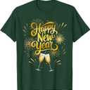 New Years Eve Party Supplies 2026 Happy New Year Fireworks T-Shirt, Size Medium