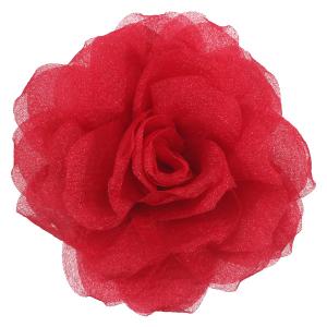 4.3 Inches Rose Hair Clip Flower Hairpin Brooch Floral Clips | Satin Fabric Large Flower Brooches for Women | Elegant Hair Clip Rose Brooches for Women | Floral Lapel & Brooch Pins for Woman Fashion