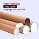 TAPE LOGIC Cardboard Tubes with Caps, 20"L x 3"W x 3"H, Pack of 24 | Poster Tube for Mailing and Storage of Blueprints, Artwork, Crafts, Long Art Holder, 20 inches