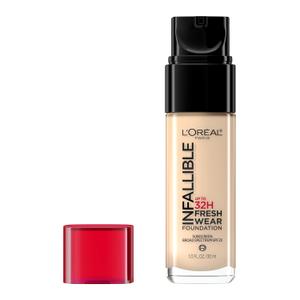 L'Oreal Paris Makeup Infallible Up to 32 Hour Fresh Wear Lightweight Foundation, 411 Beige Ivory, 1 Fl Oz 