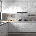 VOLEAAR Grey Marble Wallpaper Peel and Stick Countertop Paper 48" x 196"