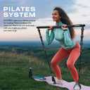 Ayombo Pilates Bar Kit with Resistance Bands, Pilates Workout Equipment for Legs, Hip, Waist, Arm, Squats Exercise Equipment for Home Workouts, Adjustable 3-Section Pilates Bar Kit for Women & Men