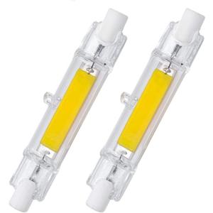 CTKcom 78 mm/3.1 in R7S LED Bulb (2 Pack) 120V 10W White 6000K T3 J Type Halogen Bulb Replacement 100W Halogen Bulb Equivalent Double Ended