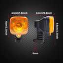 Motorcycle Turn Signal Lights, square 2PCS 12V LED Direction Indicator Lamp, Motorbike Front Rear Amber Light, Fit for CG125 ZJ125