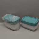 Qinyoung 18 Pcs 33 Oz/ 4 Cups Plastic Food Storage Containers with Lids Portion Box Sets with Cover Stackable Plastic Containers with Lids Microwave Freezer Dishwasher Safe(Blue)