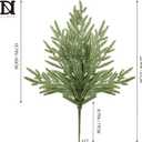 DN DECONATION Artificial Christmas Norfolk Pine Stems, Faux Pine Branches 22.4" 12PCS - Real Touch PE Greenery Fake Pine Needles for Vase Arrangements, Winter, Holiday Indoor Outdoor Home Decor (Set of 12, Green57)