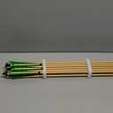 TTFLY FLETCHING 12PK 32 inch Traditional Wooden Arrows Handmade Shaft Green Shield Turkey Feather Practice Archery for Recurve Longbow Hunting Arrows