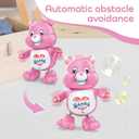 Baby Musical Easter Pink Bear Toy Dancing Crawling Tummy Time Toys, Light Up Infant Toys Birthday Easter Gifts Dancing Bear Musical Toy for Toddlers