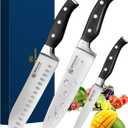 Brewin Professional Kitchen Knives, 3PC Chef Knife Set Sharp Knives for Kitchen High Carbon Stainless Steel, Japanese Cooking Knife with Gift Box