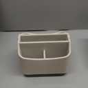 Leather Remote Control Holder 360 Degree Spinning,Desk Rotating Organizer/Caddy for TV Remote Controllers,Pen,Calculator Media Player,DVD,Office Supplies,Mobile Phone Storage Box (Beige)