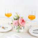 PINIWON 6 Pack Clear Round Glass Vases, 4.7 W x 3.5 H, Bubble Bowl Flower Vase for Table Centerpieces, Candle Holders for Wedding Event Home Decor
