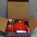 HUUIDY Firefighter Costume for Kids, Fireman Costume with Firefighter Tools, Fire Extinguisher, Helmet Light, Right Angle Flashlight, Kids Dress Up Clothes, Pretend Play Toys Gifts for Boys Age 4+