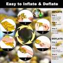 8 x Smlpuame 40 Inch 2025 Balloons Black, LargeFoil Number Balloons for Happy New Years Festival Celebration Party Supplies Class of 2025 Graduation Decorations