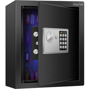 JUGREAT 80 Keys Cabinet with Sensor Light,Electronic Key Safe,Pin Code Keyless Storage Box for Keys,Secure Wall Mount Safe with 80 Key Tags