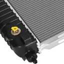 Aluminum Engine Oil Cooler Radiator for Chevy Silverado 1500/Tahoe 2007-2014 5.3L 6.0L 6.2L Direct Fit 13569 Radiator Replacement with Oil Cooler Leak Proof Multi-Louvered Fins