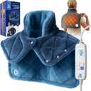 BOB AND BRAD Weighted Heating Pad for Shoulders and Upper Back, 2.2lb Electric Neck Wrap with Far-Infrared Ceramic Beads for Deep Tissue Pain Relief, 20"x22", FSA-HSA Eligible,Gift for Mom Women