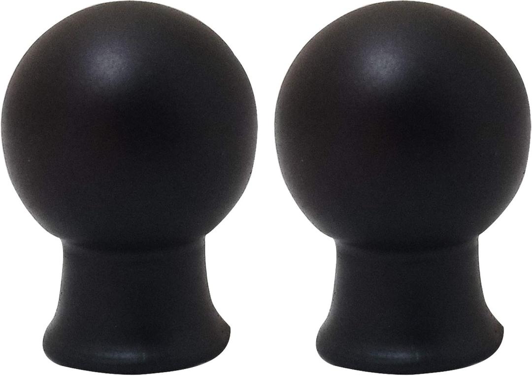 Royal Designs F-7012AB-2 Ball Finial, Antique Brass, Set of 2
