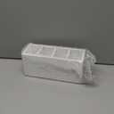 Bivvclaz Pencil Pen Holder for Desk, Wooden Office Desk Organizers and Accessories with 4 Slots for Countertop, Makeup Brush Holder Organizer for Bathroom Vanity, Silverware Caddy for Party, White