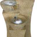 Veneto - 26" Three Bowl Cascading Waterfall Rock Fountain with LEDs