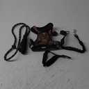 NESTROAD No Pull Dog Harness,Adjustable Oxford Dog Vest Harness with Leash,Reflective No-Choke Pet Harness with Easy Control Soft Handle for Small Dogs(Small,Dark Brown) (Sneck 11-15" chest 15-21")