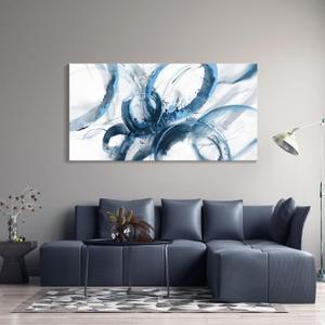 Blue Wall Art Large Pictures for Living Room Abstract Wall Decor Wall Decoration Print Pictures Canvas Framed Artwork Minimalist Paintings for Office Above Bed Wall Decor 2448in